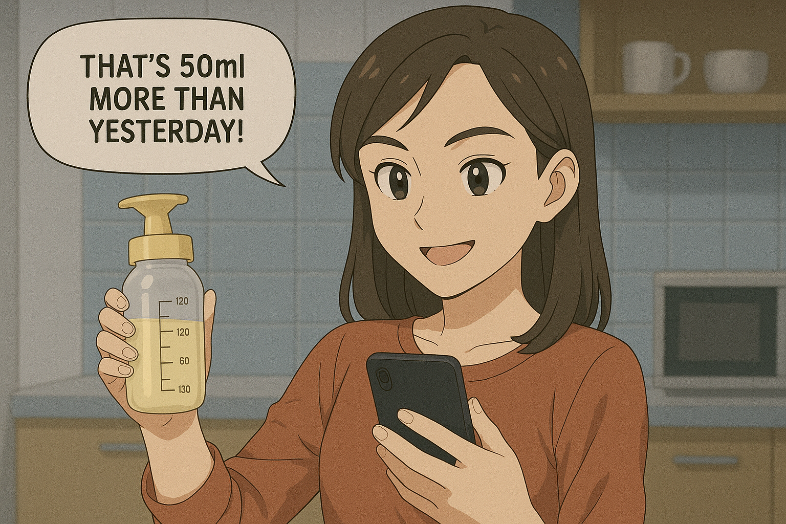 Charts showing tracked pumping amounts and insights.