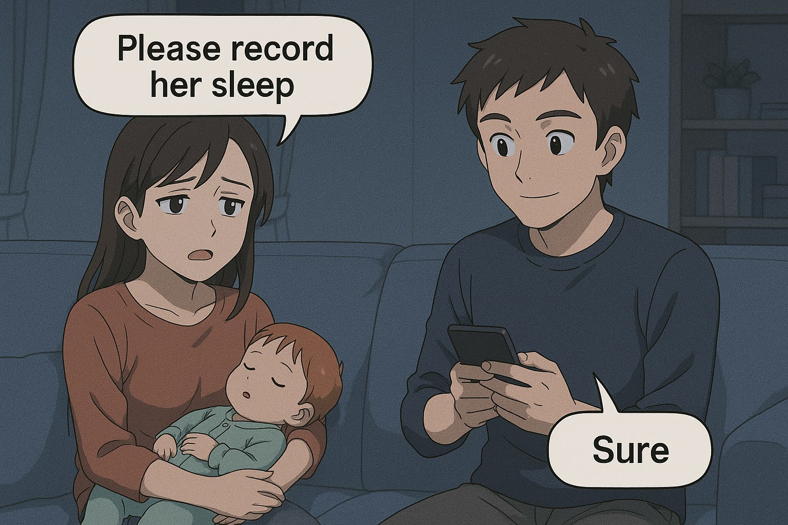 Caregivers collaborating inside the baby tracking app.